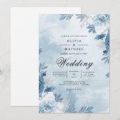 Invitation Blue Sky Floral Arch Wedding (Devant / Derrière)