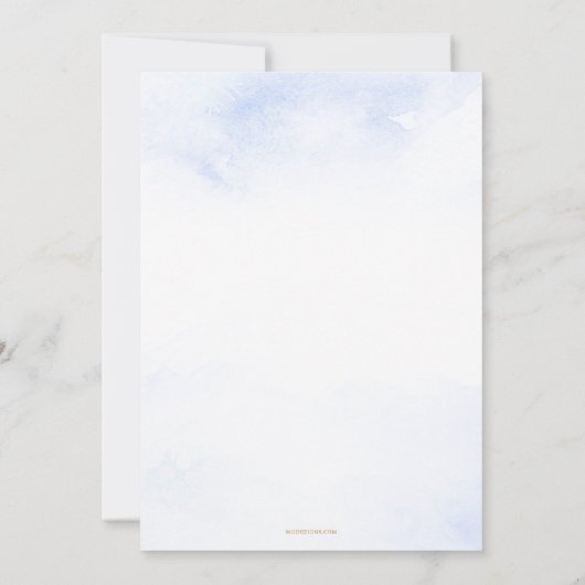 Invitation Blue Snowflake est sur le chemin Baby shower d'hiv (Dos)