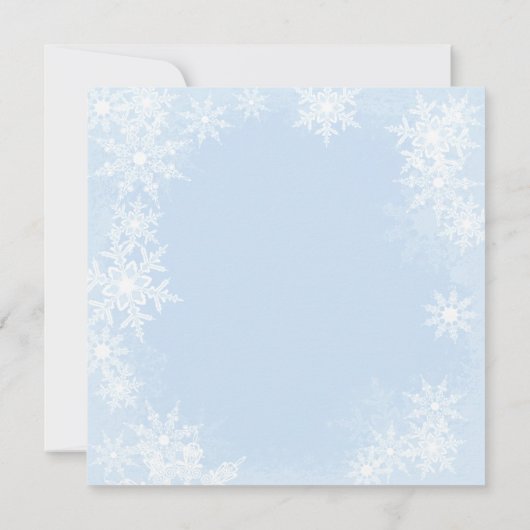 Invitation Blue Snowflake Ethnic Boys Baby shower de Noël (Dos)