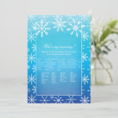 Invitation Blue Snowflake Qui est mon Baby shower maman jeu (Debout devant)
