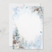 Invitation Blue Snowflake Snow in Love Winter Bridal Shower (Dos)