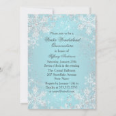 Invitation Blue Snowflake Winter Wonderland Quinceanera (Dos)