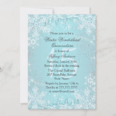 Invitation Blue Snowflake Winter Wonderland Quinceanera (Devant)