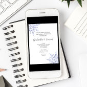 Invitation Blue Snowflakes Winter Post Mariage Brunch