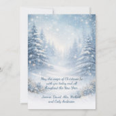 Invitation Blue Snowman Trees From Our House to Yours | (Dos)