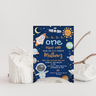Invitation Blue Space Premier voyage autour du soleil 1er ann