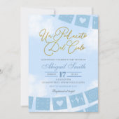 Invitation Blue Spanish piece of heaven baby shower (Devant)