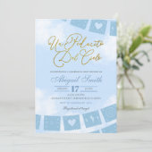 Invitation Blue Spanish piece of heaven baby shower (Debout devant)
