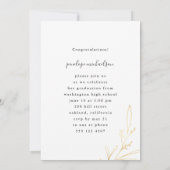 Invitation Blue Splashes Botanical Photo Graduation Party (Dos)