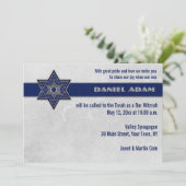 Invitation Blue Star Top Stripe Bar Mitzvah (Debout devant)