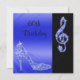 Invitation Blue Stiletto & Treble Clé 60e Anniversaire