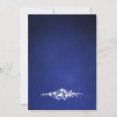 Invitation Blue String Lights 60e fête d'anniversaire (Dos)
