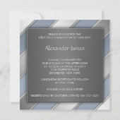 Invitation Blue Stripe Boys Première Communion (Dos)