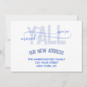 Invitation Blue Stripe Moving Announcement (Devant)