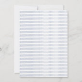 Invitation Blue Stripes Boy Safari Animaux Baby shower (Dos)