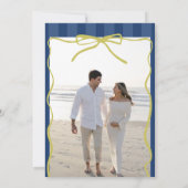 Invitation Blue Stripes Italian Ciao Baby Shower Photo   (Dos)