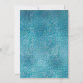 Invitation Blue Summer Pool Party 16e anniversaire fête (Dos)