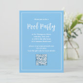 Invitation Blue Summer Tropical Floral Custom Party (Debout devant)