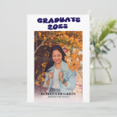 Invitation Blue Super Police Photo Graduation Party Invitatio (Debout devant)