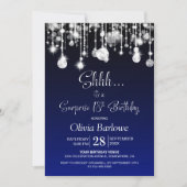 Invitation Blue Surprise 18e fête d'anniversaire (Devant)