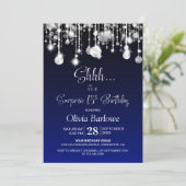 Invitation Blue Surprise 18e fête d'anniversaire (Debout devant)