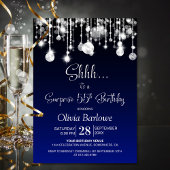 Invitation Blue Surprise 55e fête d'anniversaire