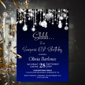 Invitation Blue Surprise 65e fête d'anniversaire