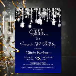 Invitation Blue Surprise 85e fête d'anniversaire