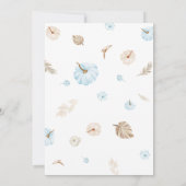 Invitation Blue Sweet Little Pumpkin Fall Baby Shower (Dos)