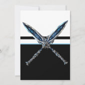 Invitation Blue Sword Boy fête d'anniversaire (Dos)