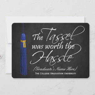 Invitation Blue Tassel vaut la peine de l'Hassle College Grad
