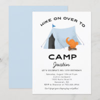 Blue Tent Camping Fête d'anniversaire