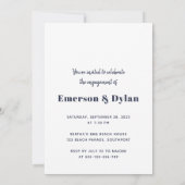 Invitation Blue Terracotta Floral Arc Photo Party (Dos)