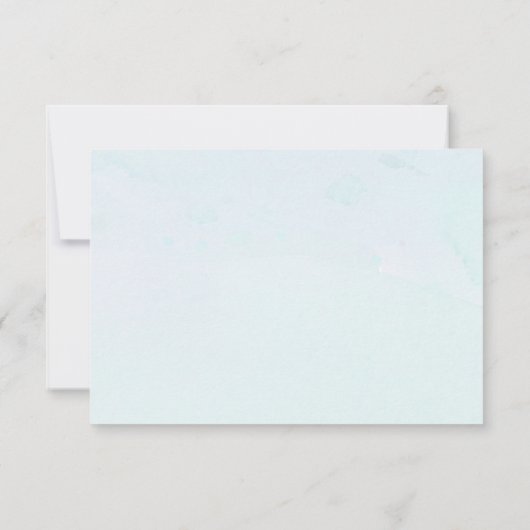 Invitation Blue Tropical Beach Boho Jungle Feuillage (Dos)