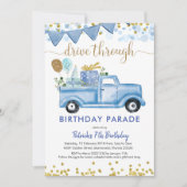 Invitation Blue Truck Boy Drive par Birthday Parade (Devant)
