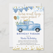 Invitation Blue Truck Boy Drive par Birthday Parade Invitatio (Devant)