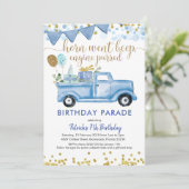 Invitation Blue Truck Boy Drive par Birthday Parade Invitatio (Debout devant)