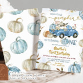 Invitation Blue Truck Citrouille Farm 1er anniversaire garçon