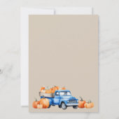 Invitation Blue Truck & Little Citrouille sur le chemin Baby  (Dos)