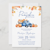 Invitation Blue Truck & Little Citrouille sur le chemin QR Co (Devant)