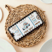 Invitation Blue Two Fast Race Car Billet Pass Deuxième Annive