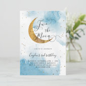 Invitation Blue Two The Moon Boy 2e fête d'anniversaire (Debout devant)