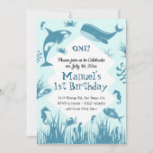Invitation Blue Under the Sea Anniversaire (Devant)