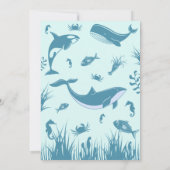 Invitation Blue Under the Sea Anniversaire (Dos)