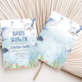 Invitation Blue Under the Sea Baby Shower