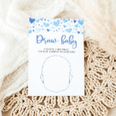 Invitation Blue Valentine Baby shower Dessinez le jeu pour bé