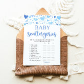 Invitation Blue Valentine Baby shower Scattegories Jeu