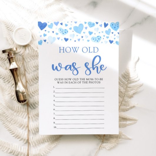 Invitation Blue Valentine Quel Âge Avait-Elle Baby shower Jeu