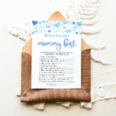 Invitation Blue Valentine qui connaît maman meilleur Baby sho