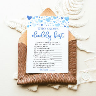 Invitation Blue Valentine qui connaît papa meilleur Baby show